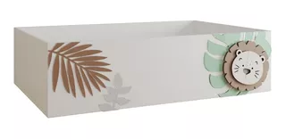 Cesto De Higiene Mdf Bandeja Decorada Bebê Bichinhos Selva