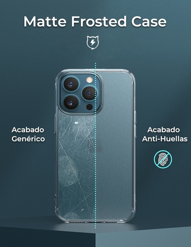 Imagen 8 de 9 de Case Funda Protector Mate Antihuella iPhone 13 / 13 Pro Max