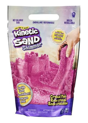 Kinetic Sand - Arena Rosada Con Brillos Color Rosa