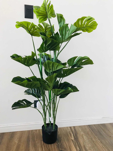 Imagen 3 de 8 de Planta Artificial Costilla De Adán Grande 1,25 Mts