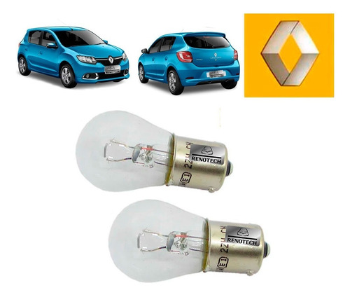 Kit 2 Lampadas 1 Polo 12v 21w Sandero 2014 Acima 7703097178