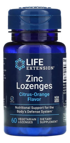 Zinc Lozenges Defensas Garganta Naranja