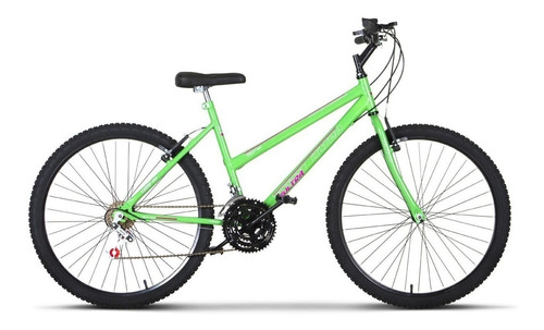 Bicicleta  de passeio Ultra Bikes Bike Aro 26 18 marchas freios v-brakes cor verde-kawasaki