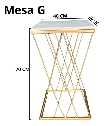 Mesa Teia P/ Decoração Festas Mesinhas De Ferro Aniversario Cor Dourado