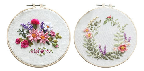2pcs Kit De Floral Kits De Agujas De De Tela De