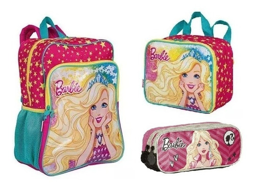 Kit Mochila Costas G Barbie Princesa 19m Plus Sestini 2019