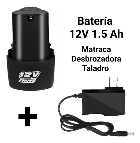 Batería 12v Con Cargador Para Matraca Desbrozadora Taladro