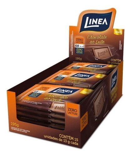 Linea Mini Chocolate Ao Leite Zero Lactose - 15 Unidades 13g