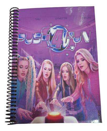 K4os, Push4fun, Caos, Uff Baby. Cuaderno Tapa Dura X6 Unid. Azul