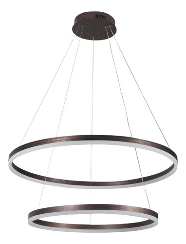 Lampara Colgante Con Control Moderna Doble Aro 60cm 80cm