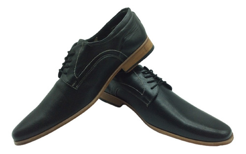 Zapato De Vestir Formal Hombre Negro Caf Piel Suela Cuero Zr