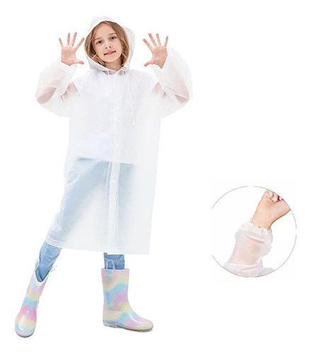 Impermeable Infantil Niños Capa Lluvia Capa Portátil 