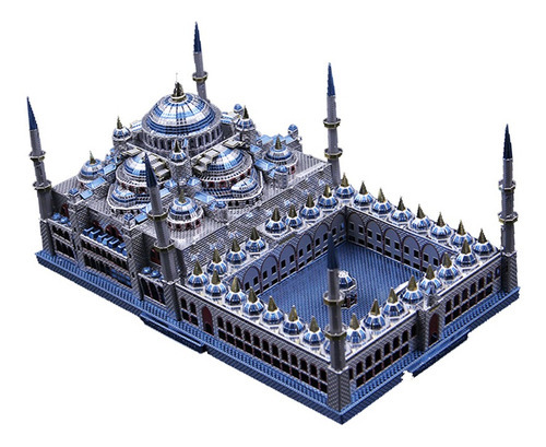 1: 680 Juguete De Ensamblaje Modelos De Mezquita Azul