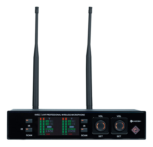 Microfone Sem Fio Duplo Kadosh Uhf Recarregável K492m Rec B6