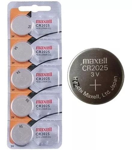 Maxell - Pila CR2025 - Voltaje 3.0 V - Litio - Capacidad nominal