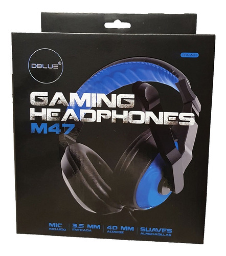 Audífono Gamer Micrófono Dblue 47bl Azul