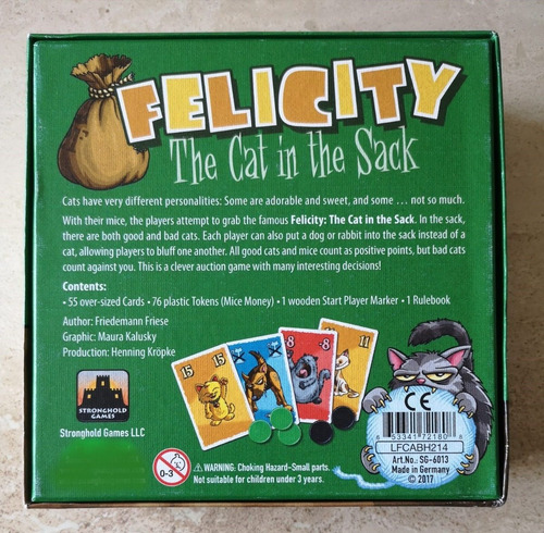 Felicity The Cat In The Sack De Friedeman Friese Gran Juego! (Usado)
