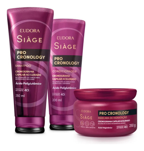 Kit Siage Pro Cronology: Shampoo + Condicionador + Máscara