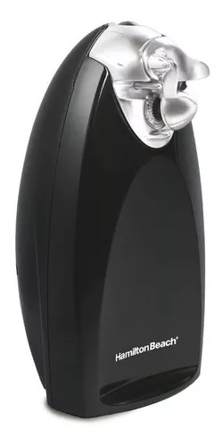 Abrelatas eléctrico, abrelatas automático Reemix con afilador de cuchillos  y abridor de botellas 3 en 1, palanca de empuje fácil (negro)