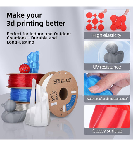 3dhojor Tpu Filamento 1.75 Mm Tup95a Filamento 3d Filamento