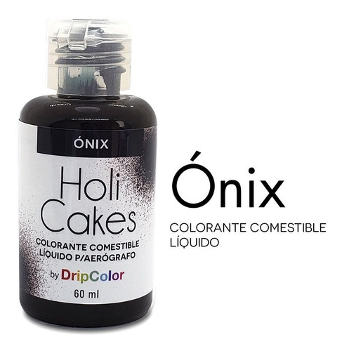 Colorante Liquido Comestible 60ml Negro Onix Aerografo 