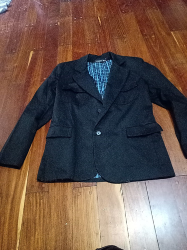 Saco Traje Talle L Negro Hombreras 