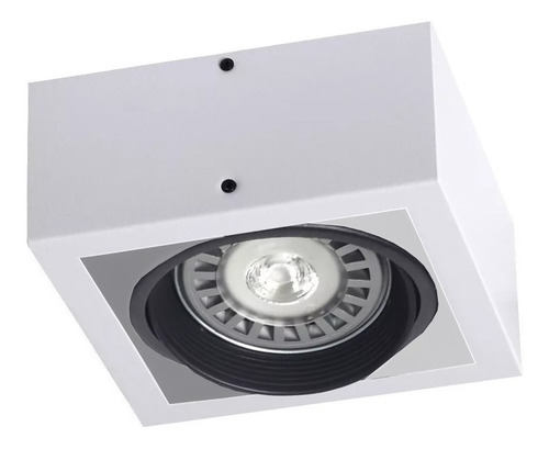 Imagen 2 de 9 de Aplique Plafon Box Led 1 Luz Lampara Ar111 Cardanico 12w