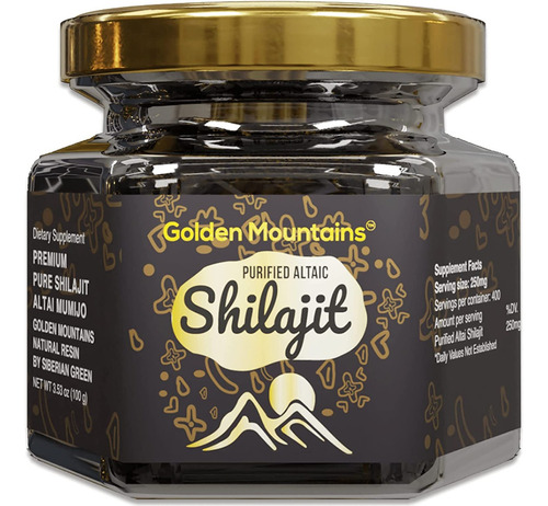 Golden Mountains | Resina Shilajit Pura Y Auténtica | 100gr