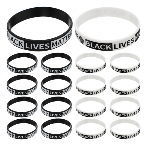 Pulseras Deportivas De Silicona Blacklivesmatter, 20 Unidade