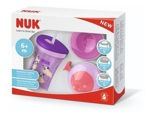  Set De Vasos Involcable Nuk Evolution Learn To Drink +6m 