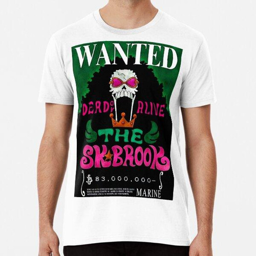 Remera Póster De One Piece Wanted Bounty Sk Brook Algodon Pr