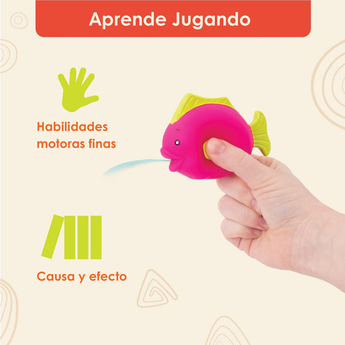 Juguetes Baño Bebé Animales Blandos Lanzadores Agua Battat