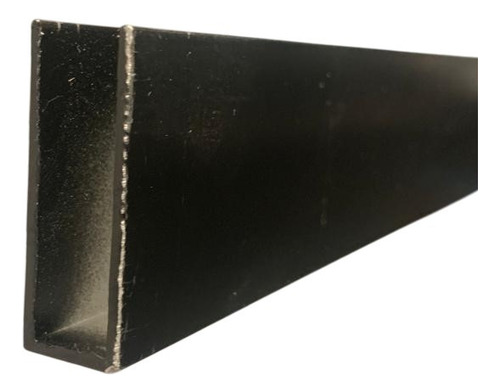 Perfil U De Aluminio 14x40mm Negro Largo X 6 Metros