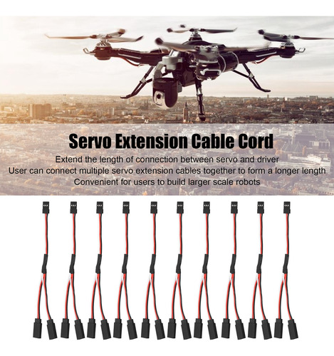 A Cable De Extensión Servo De 10 Piezas, Cable De 3 Pines,