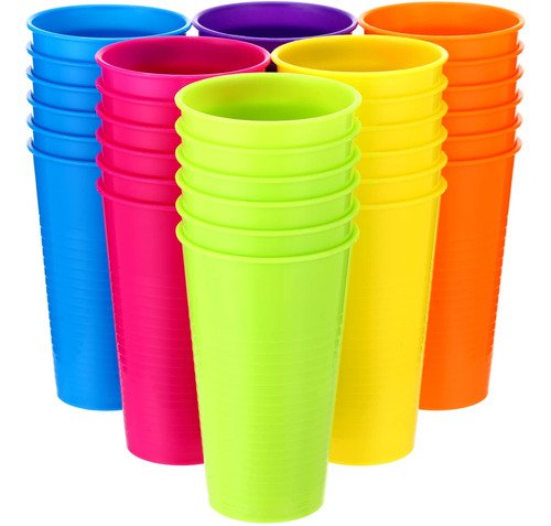 36 Vaso Plastico Colorido 14 Onza Irrompibl S Verano