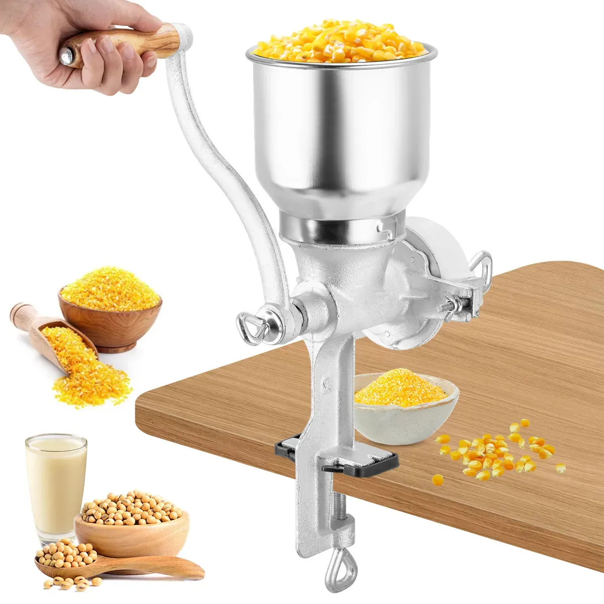 Molino Grinder Manual Portátil Para Granos Café Maíz Cereal