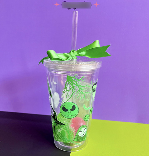 Vaso Beetlejuice Vaso Extraño Mundo De Jack Acrilico