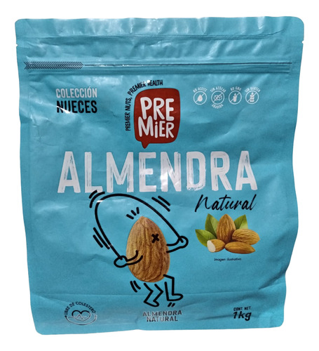 Almendra Natural 1kg Marca Premier Almonds Premium