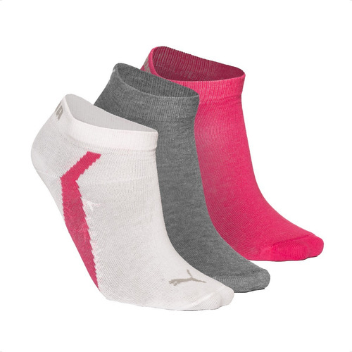 Imagen 1 de 6 de Medias Puma Lifestyle Snkr Pack X 3 Pares Mujer Zoquetes