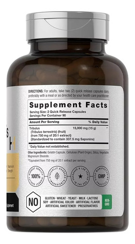 Reingreso Horbäach Tribu Lus Terrestris 15000mg 180 Caps. Sin Sabor