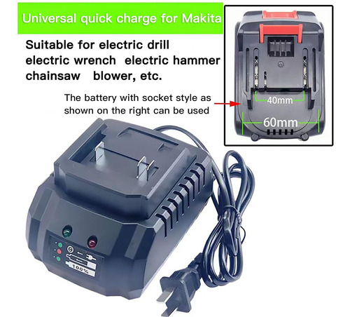 Elsoon Cargador Rápido Compatible Con Batería De Litio Bosch