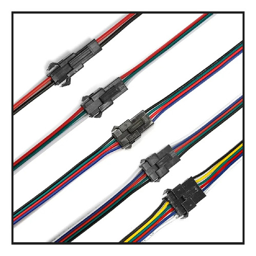 Conector Hembra Macho 22 Awg Con Cable X 5 (2-pin)