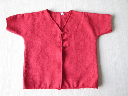 Camisetas En Bayetilla Roja Para Bebe Set X 3 Unidades