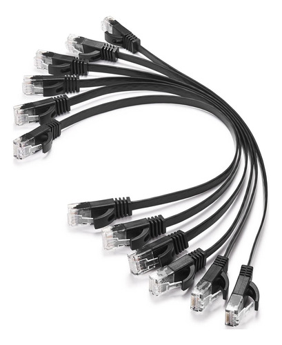 Cable Ethernet Cat 6 De 1 Pie (paquete De 6), Para Exteriore