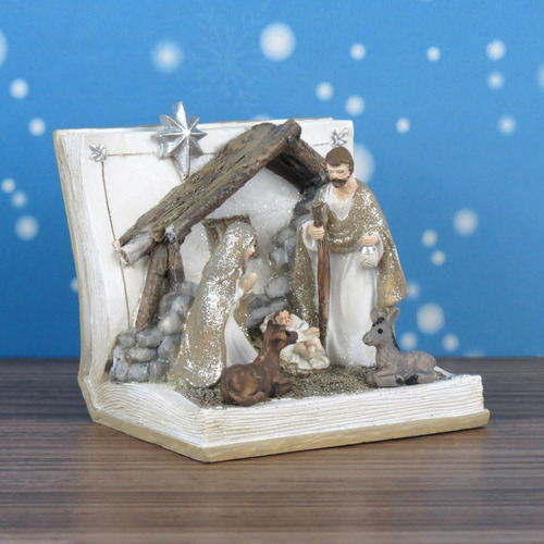 Presépio De Natal Nascimento De Jesus Sagrada Família Luxo | Parcelamento  sem juros