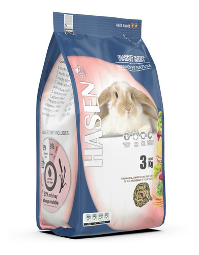 Comida Para Conejo Rabbit 3kg Balanceada