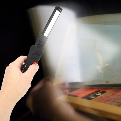 Linterna Portátil De Trabajo Con Flash Led Usb Cob, Plegable
