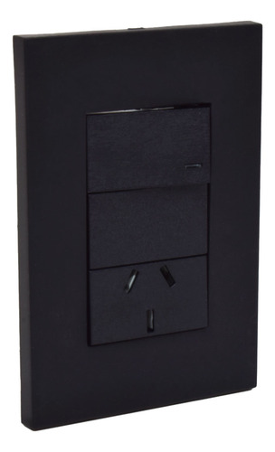 Lave Armada Punto Y Toma Negro Platinum Jeluz Pack X4