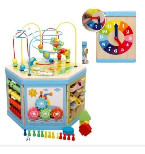 Juguete Cubo De Madera Juego Educativo Para Niños Y Bebes