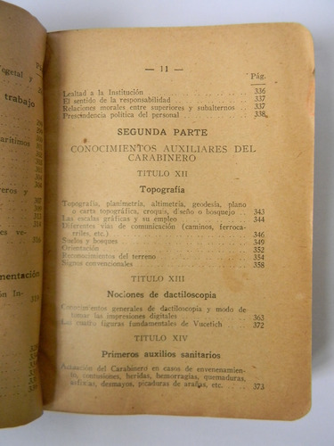Manual Carabineros De Chile 1era Ed. 1935 Texto Estudio (Usado)